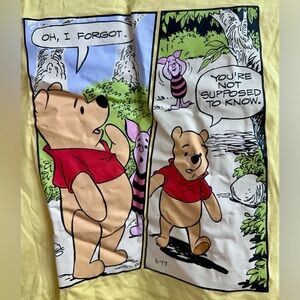 Disney/Primark Winnie the Pooh and Piglet Comic Yellow Short Sleeve Tee